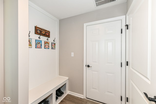 1360 Petit Verdot Dr, Westfield, IN 46074 - mudroom with dark wood-style flooring and baseboards