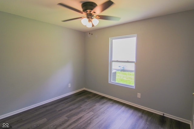 10610 Pavilion Dr, Indianapolis, IN 46259 - unfurnished room featuring ceiling fan and dark wood finished floors
