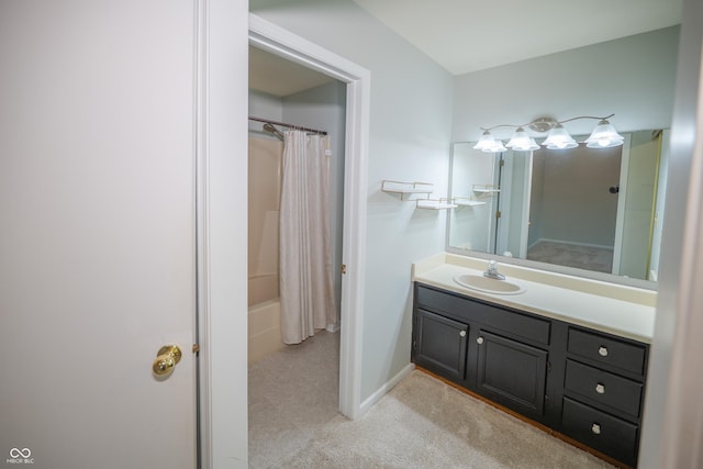 7151 Sea Pine Dr, Indianapolis, IN 46250 - bathroom with vanity and shower / tub combo