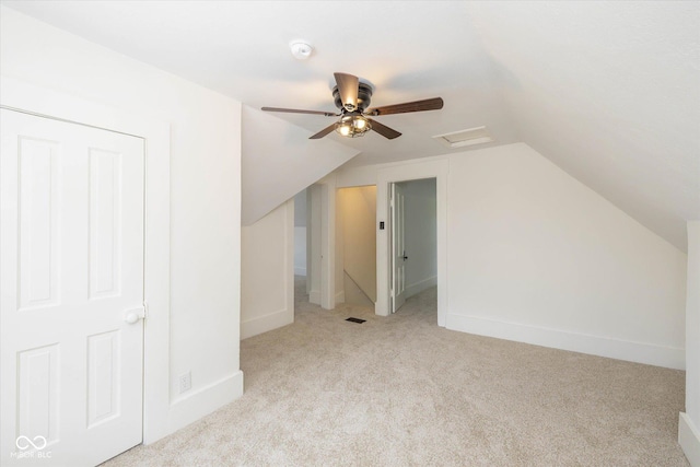149 E Jackson St, Cicero, IN 46034 - additional living space featuring carpet, vaulted ceiling, and a ceiling fan