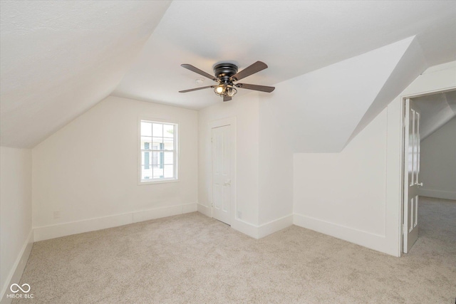 149 E Jackson St, Cicero, IN 46034 - additional living space with lofted ceiling, carpet, and ceiling fan