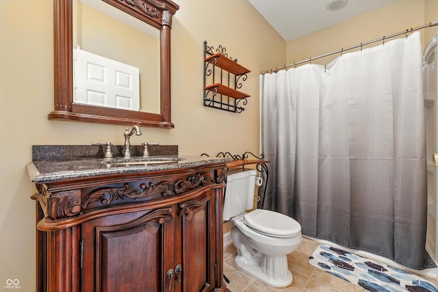13004 Tuscany Blvd, Carmel, IN 46032 - bathroom with vanity, tile patterned flooring, and curtained shower