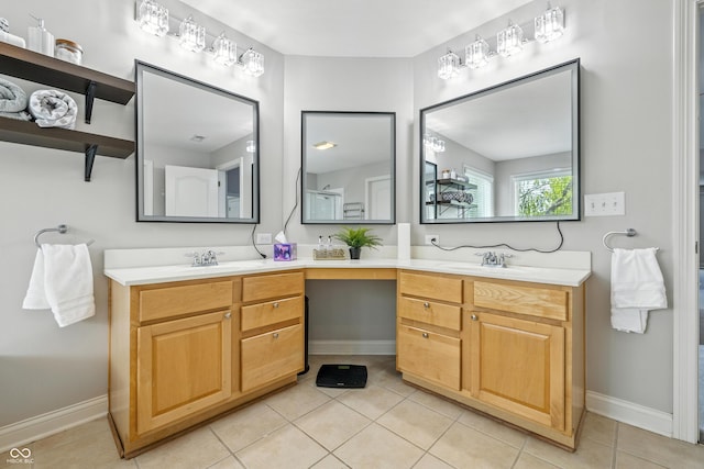 13004 Tuscany Blvd, Carmel, IN 46032 - bathroom featuring tile patterned floors and vanity