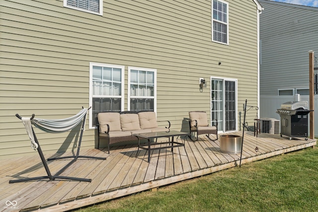 2564 Woodfield Blvd, Franklin, IN 46131 - deck with an outdoor hangout area and area for grilling