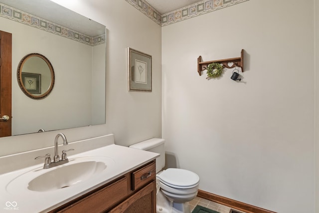12011 Emory Dr, Indianapolis, IN 46229 - half bath with vanity and tile patterned flooring