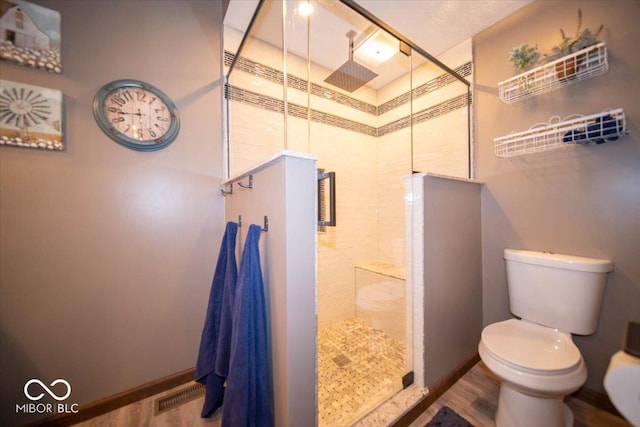 2259 Willow Lake Dr, Greenwood, IN 46143 - full bath with tiled shower and wood finished floors