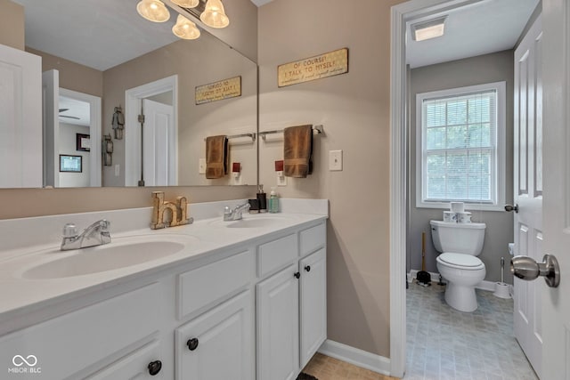 5961 Pine Bluff Dr, Avon, IN 46123 - bathroom with baseboards and double vanity