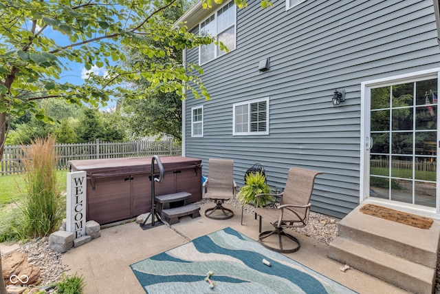 5961 Pine Bluff Dr, Avon, IN 46123 - view of patio / terrace with a hot tub