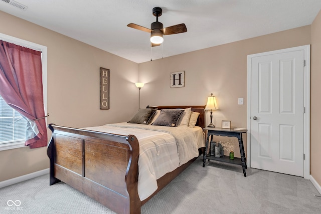 5961 Pine Bluff Dr, Avon, IN 46123 - bedroom with carpet floors and ceiling fan