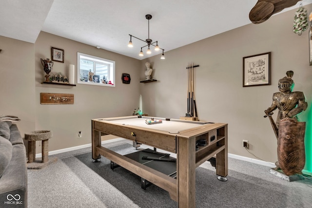 5961 Pine Bluff Dr, Avon, IN 46123 - rec room with baseboards and carpet floors