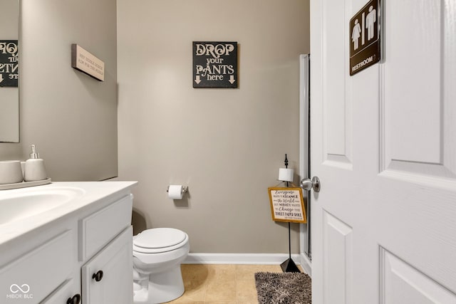5961 Pine Bluff Dr, Avon, IN 46123 - bathroom with vanity and tile patterned flooring