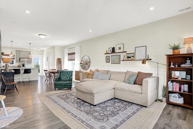 3588 Thomas Jefferson St, Westfield, IN 46074 - living area with wood finished floors and recessed lighting