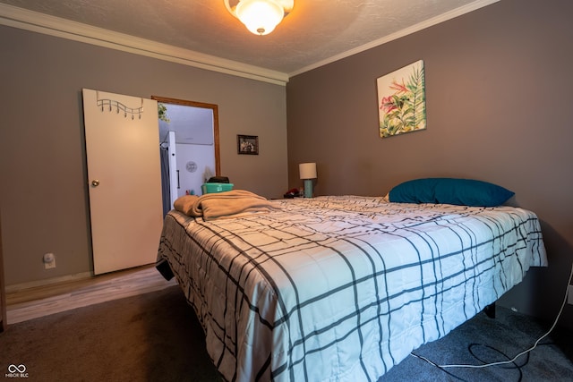 2501 Mitten Rd, Bowling Green, IN 47833 - carpeted bedroom with ornamental molding and baseboards