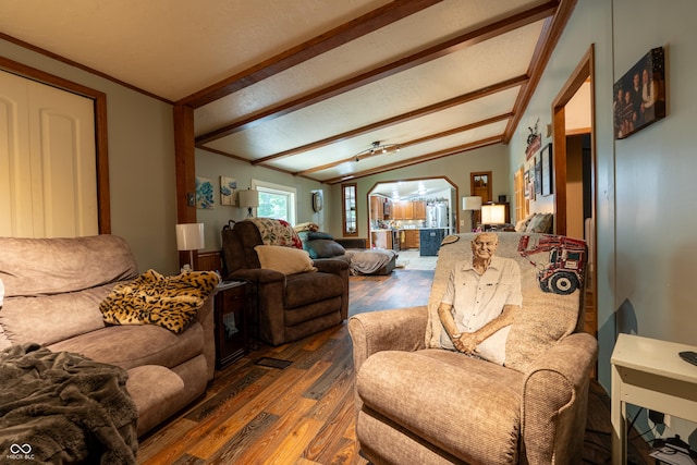 2501 Mitten Rd, Bowling Green, IN 47833 - living area with wood finished floors and ornamental molding
