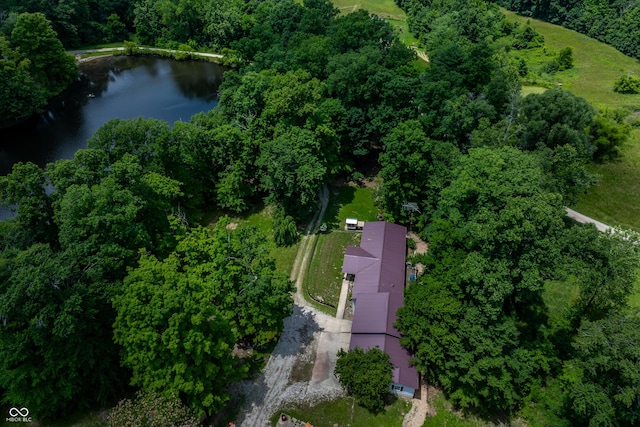 2501 Mitten Rd, Bowling Green, IN 47833 - aerial view of property and surrounding area with a large body of water and a heavily wooded area