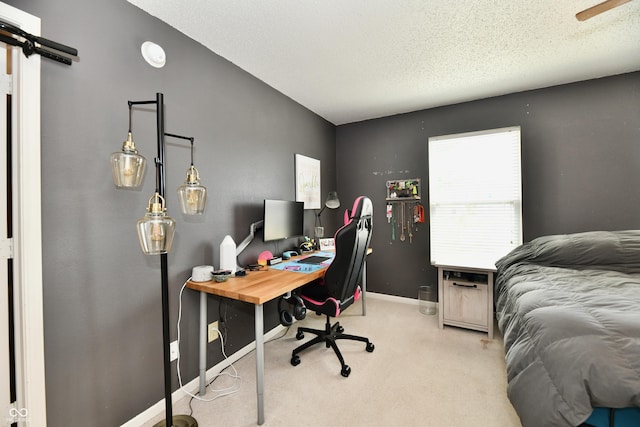 2016 Morning Light Ln, Greenwood, IN 46143 - carpeted bedroom featuring a desk and a textured ceiling