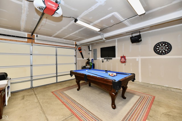 2016 Morning Light Ln, Greenwood, IN 46143 - garage featuring a garage door opener and electric panel