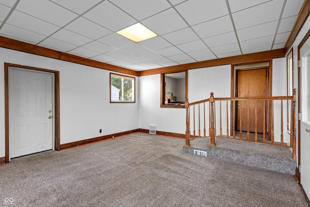 320 S Odell St, Brownsburg, IN 46112 - basement with carpet floors and a drop ceiling