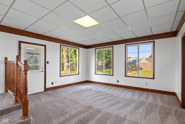 320 S Odell St, Brownsburg, IN 46112 - empty room with carpet and a paneled ceiling