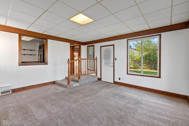 320 S Odell St, Brownsburg, IN 46112 - spare room featuring carpet and a paneled ceiling