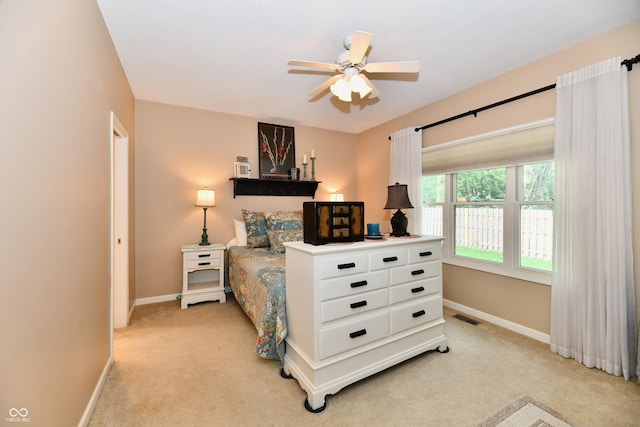 1603 Oakmere Way, Greenwood, IN 46142 - bedroom with light colored carpet and a ceiling fan
