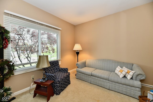 1603 Oakmere Way, Greenwood, IN 46142 - living room featuring carpet and baseboards