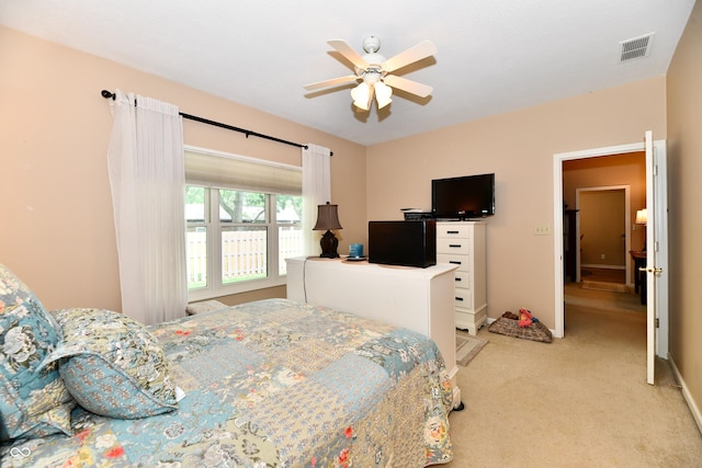 1603 Oakmere Way, Greenwood, IN 46142 - bedroom with light colored carpet and a ceiling fan
