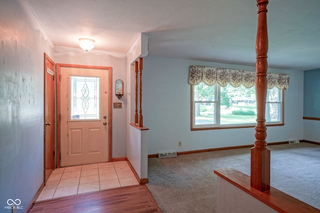 4720 Kessler View Dr, Indianapolis, IN 46220 - carpeted entrance foyer with baseboards