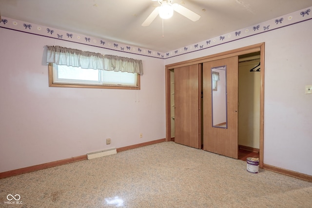 4720 Kessler View Dr, Indianapolis, IN 46220 - unfurnished bedroom with a baseboard heating unit and a closet