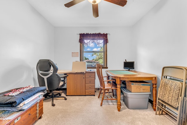 2571 Stonybrook Ln, Franklin, IN 46131 - office space featuring a ceiling fan and light colored carpet
