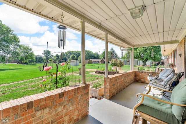 2571 Stonybrook Ln, Franklin, IN 46131 - porch featuring a lawn