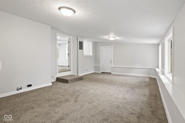 135 S Dr, Anderson, IN 46013 - spare room featuring carpet, a textured ceiling, and healthy amount of natural light