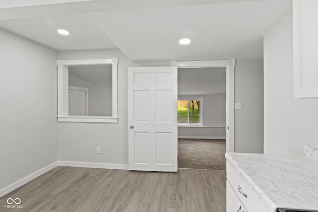 135 S Dr, Anderson, IN 46013 - unfurnished dining area with light wood finished floors and recessed lighting