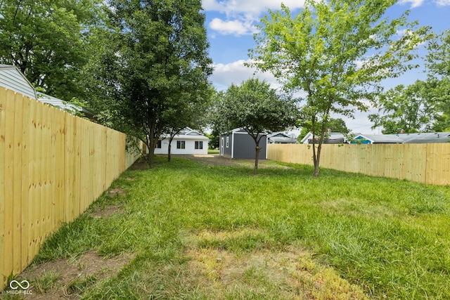 135 S Dr, Anderson, IN 46013 - fenced backyard with a shed