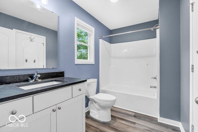 354 Mill Spgs, Fillmore, IN 46128 - full bath with wood finished floors, vanity, and shower / bath combination