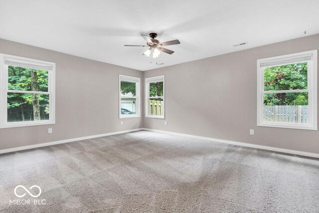 354 Mill Spgs, Fillmore, IN 46128 - carpeted spare room with ceiling fan and healthy amount of natural light