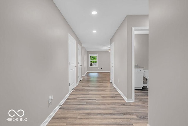 354 Mill Spgs, Fillmore, IN 46128 - hall with wood finished floors and recessed lighting