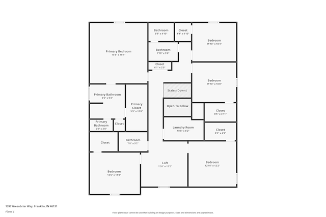 1397 Greenbriar Way, Franklin, IN 46131 - view of floor plan / room layout