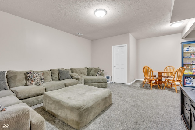 1397 Greenbriar Way, Franklin, IN 46131 - living area with carpet flooring and a textured ceiling