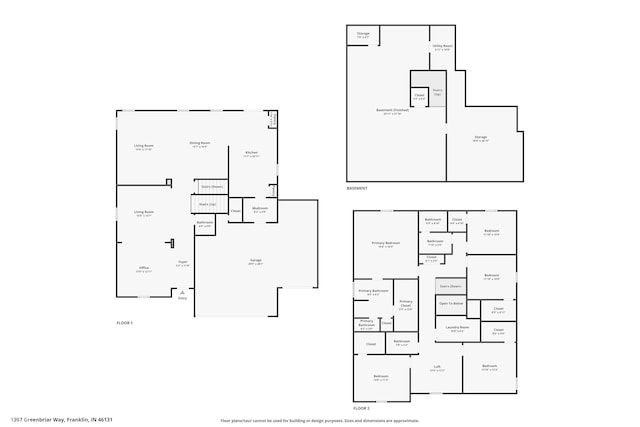 1397 Greenbriar Way, Franklin, IN 46131 - view of property floor plan