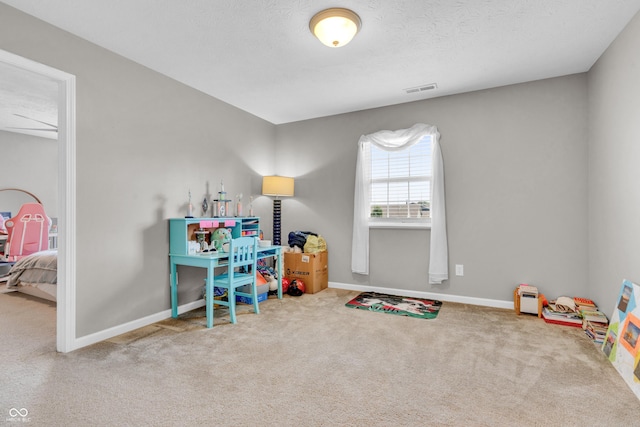 1397 Greenbriar Way, Franklin, IN 46131 - game room with carpet flooring and a textured ceiling