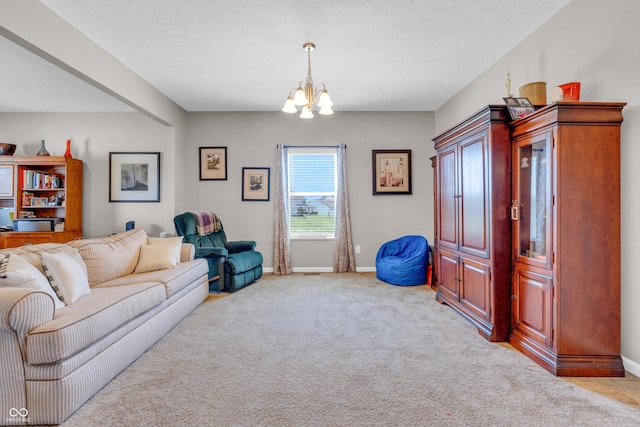 1397 Greenbriar Way, Franklin, IN 46131 - living area with a chandelier and light carpet