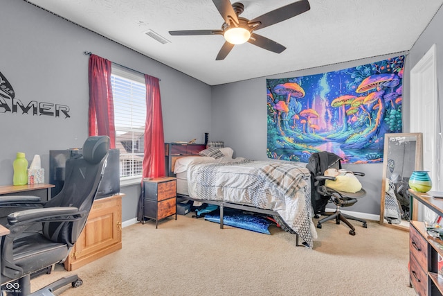 1397 Greenbriar Way, Franklin, IN 46131 - carpeted bedroom featuring an office area and ceiling fan
