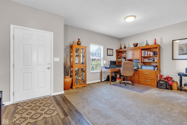 1397 Greenbriar Way, Franklin, IN 46131 - home office featuring baseboards and wood finished floors