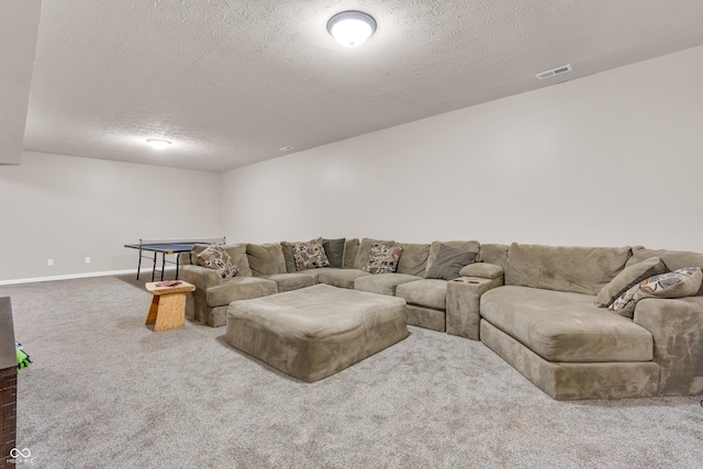 1397 Greenbriar Way, Franklin, IN 46131 - living room with a textured ceiling and carpet