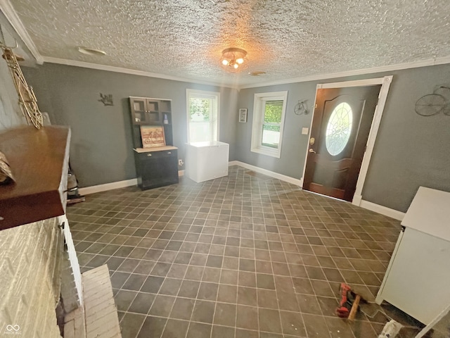 1446 W State Highway 46, Spencer, IN 47460 - entrance foyer with crown molding and a textured ceiling