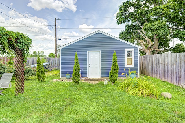 1810 Calhoun St, Indianapolis, IN 46203 - view of outbuilding featuring a fenced backyard
