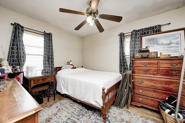 1810 Calhoun St, Indianapolis, IN 46203 - bedroom featuring wood finished floors and a ceiling fan