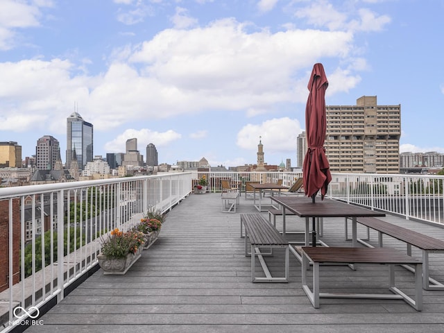 430 N Park Ave Unit 104, Indianapolis, IN 46202 - deck with a skyline view
