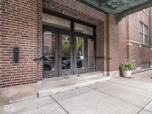 430 N Park Ave Unit 104, Indianapolis, IN 46202 - property entrance featuring french doors and brick siding